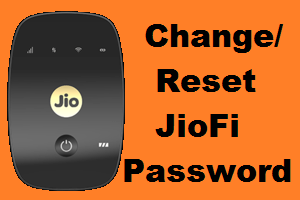 Change jiofi password