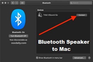 Blueooth speaker to Mac