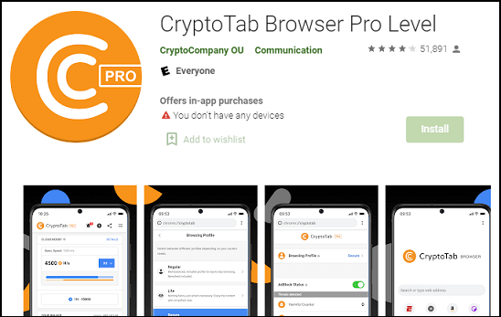 CryptoTab Browser Pro for PC