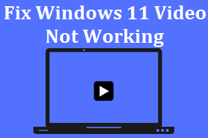 Fix Windows 11 Video Not Working