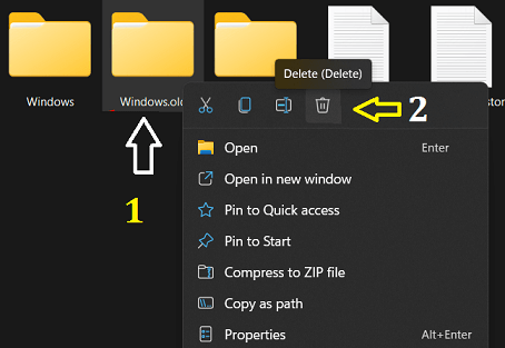 Delete Windows.old Folder in Windows 11
