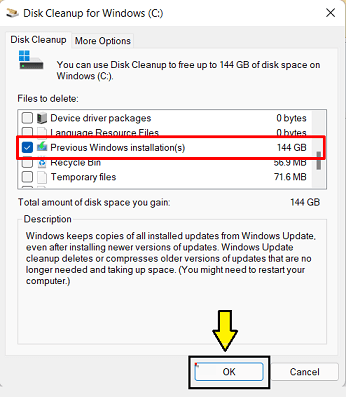 Delete Windows.old Folder in Windows 11