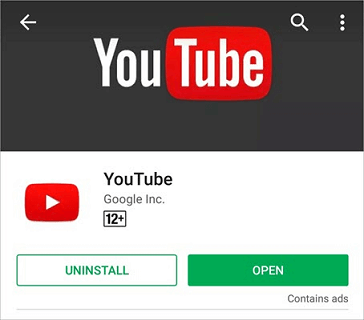Uninstall Youtube Android