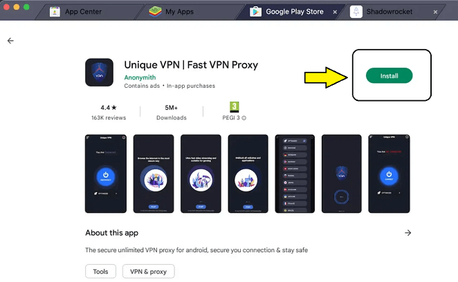 Unique VPN for PC1