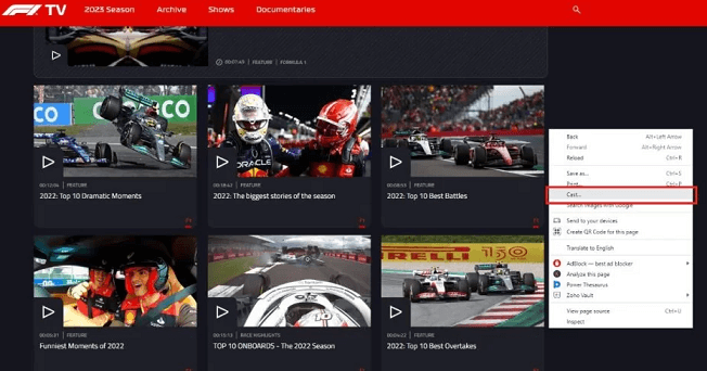 How to Chromecast F1 TV [Formula 1]