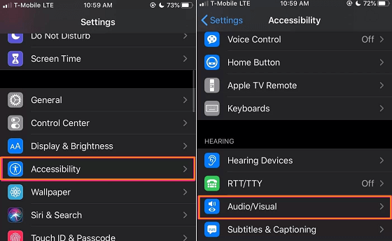 Enable Flash Notification on iPhone