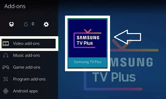 Samsung TV Plus using Kodi5
