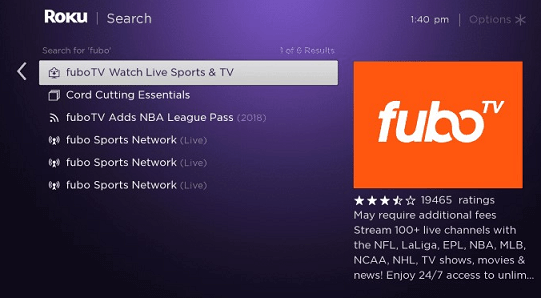 FuboTV on Smart TV
