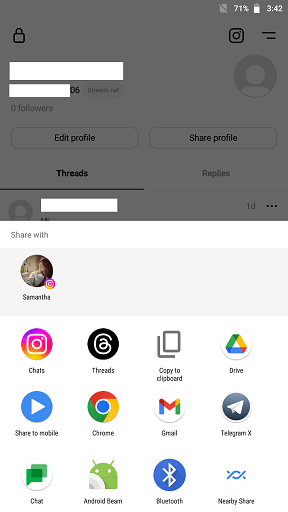 Share Threads Link to Instagram Bio